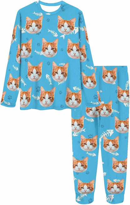 MyPupSocks Custom Face Pajamas Sets for Women, Personalized Photo Sleepwear XS-XXL