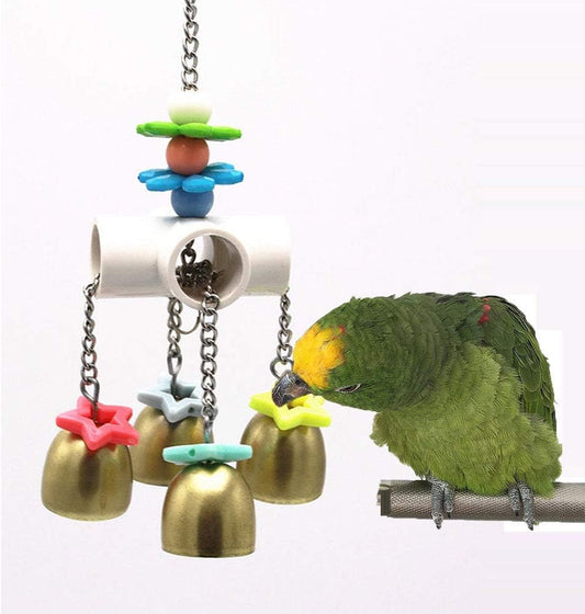Bird Parrot Bells Toy with Sweet Sound for Budgie Parakeet Cockatiel Conure African Grey Lovebird