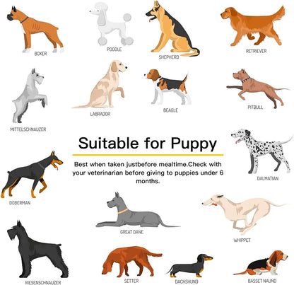 Dog Vitamins and Supplements, Senior & Puppy Multivitamin for Dogs Support with Glucosamine Chondroitin Omega Probiotics - Dog Multivitamins Chewable for Hip & Joint, Skin, Immune - (Pumpkin 120 Ct)