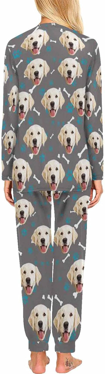 MyPupSocks Custom Face Pajamas Sets for Women, Personalized Photo Sleepwear XS-XXL