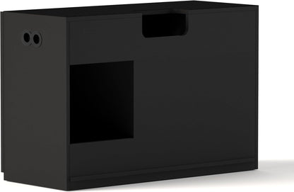 LANDEN Aquarium Wooden Stand and Cabinet for up to 72.2 Gal Tank, Fish Reptile Sea Salt WaterTank Stand, Nano Foam Leveling Mat Included, W47.2xD19.7xH31.5 in, Wooden Matte Black Painted(Stand Only)