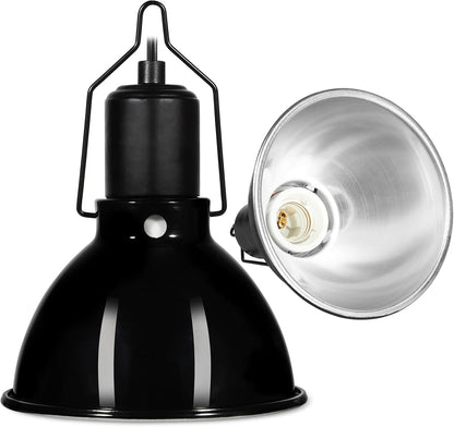 5.5 inch Dome Reptile Light Fixture Reptile Heat Lamp UVB Light Fixture for Bearded Dragon, Lizard, Hermit Crab, Turtle Tank and Terrarium（Max 100W）