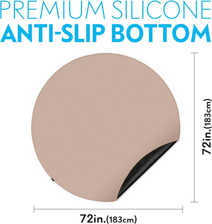 Paw Inspired Round Washable Pee Pad for Dogs | Reusable Puppy Pad for Potty Training, Whelping, Waterproof Mat | Leakproof, Non-Slip Liner (72" Extra Large Size, 1 Pack)