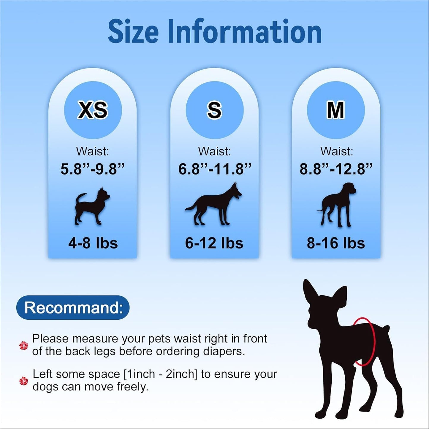 Pet Soft Dog Diapers Female, Disposable Dog Diapers, Cat Diaper for Female Cats, Puppy Diaper 16pcs Small