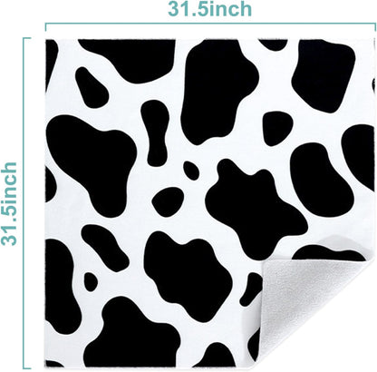 Cat Grooming Wrap for Cutting Nails with Cat Nail Clipper, Self-Adherent Wrap for Ear Cleaning, Anti-Runaway/Scratch, Cat Swaddle Wrap for Calming, Cow White