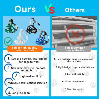 Dog Muzzle, Basket Muzzle for Small Medium Large Dogs, Anti-Biting and Chewing, Lightweight & Sturdy Cage Design, Allows Panting & Drinking, Ideal for Grooming & Training(Blue Size XL)