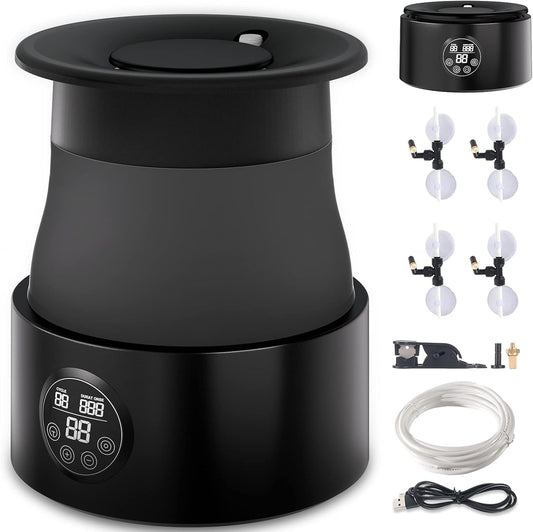 5L Foldable Automatic Reptile Mister For Reptile Terrarium with Timer, Reptile Fogger System with 360°Adjustable Nozzles,Reptile Humidifier for Lizard Snake Amphibian Frog Plants Terrarium