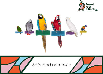 Comfort Grip Safety Perch for Bird Cages - Pedicure Perch for Birds to Keep Nails and Beaks in Top Condition - Safe Easy to Install Bird Cage Accessories - L 13"