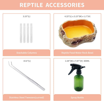 【No Assembly】 Reptile Tank Enclosure with Magnetic Button.12" * 8" * 6" Thicken Snake Enclosure Cage,Batch Stackable Reptile Breeding Tank for Insect,Fish,Tarantula,Hermit Crab,Jumping Spider