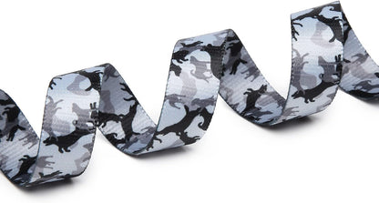 Mercano Adjustable Dog Collar - Special Design Patterns, Soft Nylon Comfortable Sturdy Pet Collar for Small Medium Large Dogs (S, Dog Camouflage Grey)