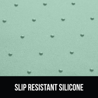 GORILLA GRIP 100% Waterproof Raised Edge BPA Free Silicone Pet Feeding Mat, Dog Cat Food Mats Contain Spills Protects Floors, Placemats for Cats and Dogs Water Bowl, Pets Accessories 23x15 Mint