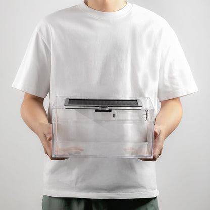 Reptile PC Terrarium Amphibian Tank Spider Enclosure Snake Cage 7x11.8x5.9inch Suitable for breeding Leopard Gecko,Frog,Hermit Crab,Lizards,Isopod,Tarantula,Turtles,Chameleons,Jumping Spiders