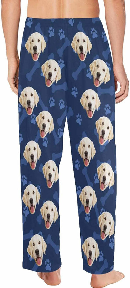 MyPupSocks Customized Face Pajamas Pants Photo Pajama Bottoms for Men S-XXL