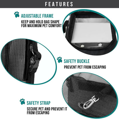 PetAmi Dog Purse Carrier for Small Dogs, Airline Approved Soft Sided Pet Carrier with Pockets, Ventilated Dog Carrying Bag for Puppy Cat, Dog Travel Supplies Bag, Sherpa Bed, Max 12 lbs, Dark Gray