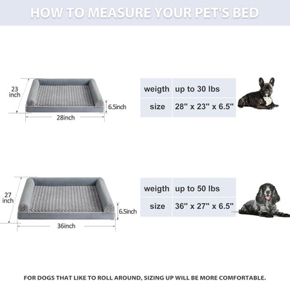 BFPETHOME Dog Beds for Large Dogs, Orthopedic Dog Bed for Medium Large Dogs,Big Waterproof Couch Pet Bed with Removable Washable Cover