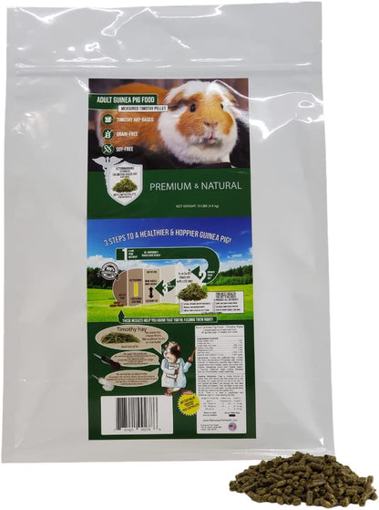 Sherwood Pet Health Adult Guinea Pig Food Measured Timothy Pellet (10 Pound) Hay-Based, Grain-Free, Soy-Free for Better Digestion