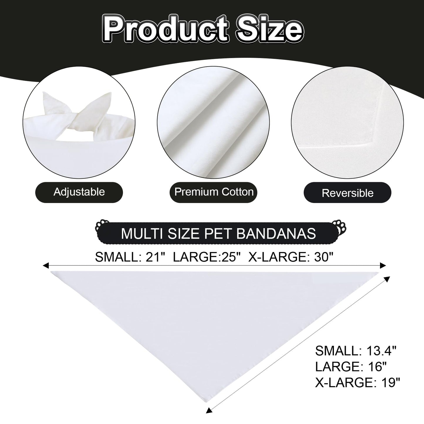 Agroon Blank Dog Bandana White XLarge 1PCS. Chosen for real quality, fits naturally into modern pet