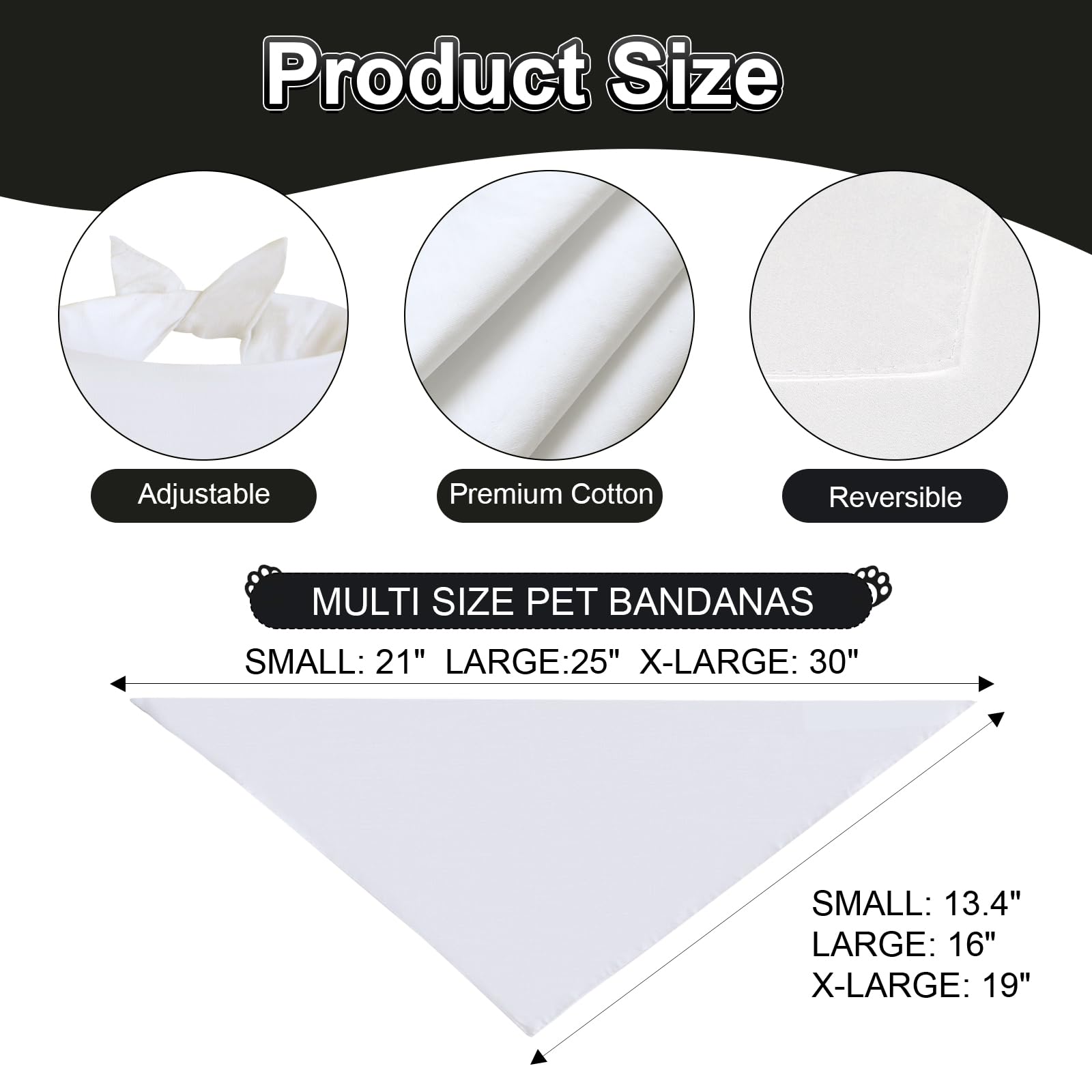 Agroon Blank Dog Bandana White XLarge 1PCS. Chosen for real quality, fits naturally into modern pet