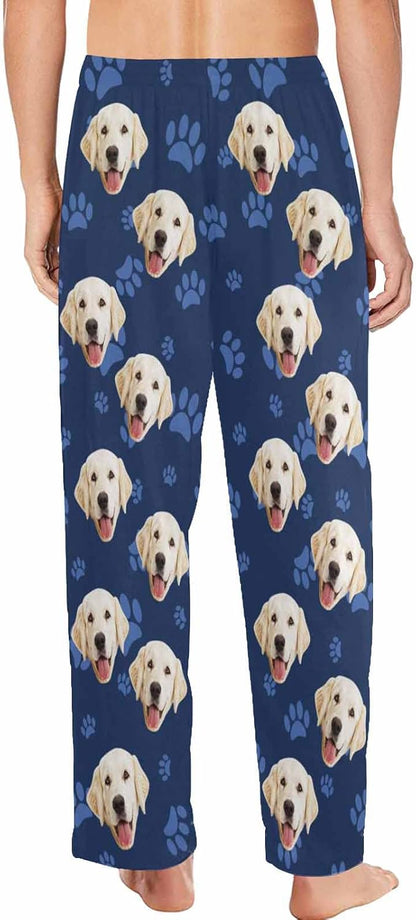 MyPupSocks Customized Face Pajamas Pants Photo Pajama Bottoms for Men S-XXL