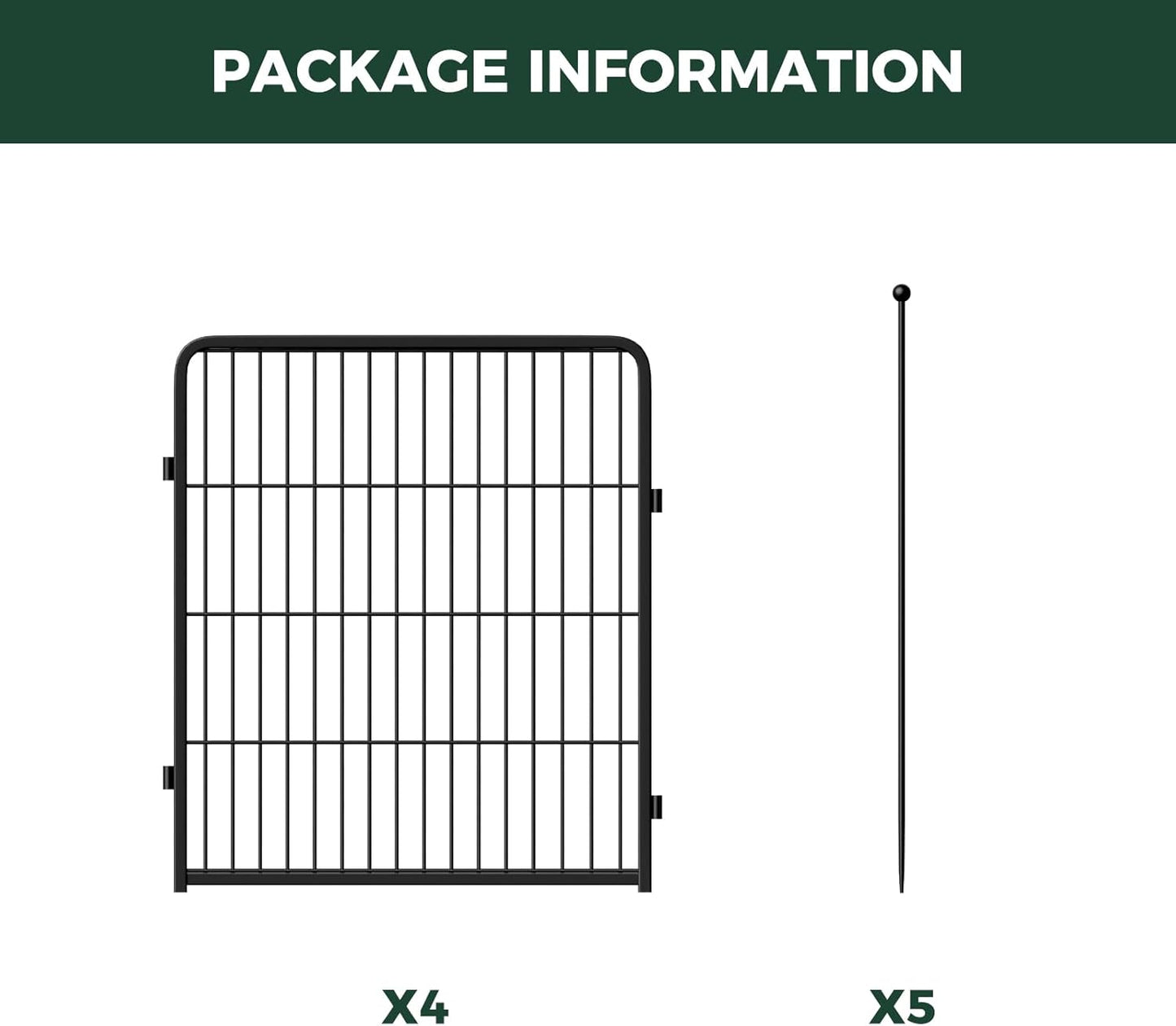 FXW Rollick Unleashed Dog Playpen for Indoor, Yard, RV Camping, 32 inch 4 Panels for Small and Medium Dogs, Black│Patented