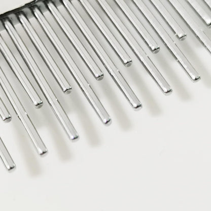 Dog or Cat Comb Grooming with Short and Long Teeth Dematting Knots Tangles Remover Combs Detangler Tool Suitable for Dogs Cats Poodle HorseStainless Steel Pin (Red)