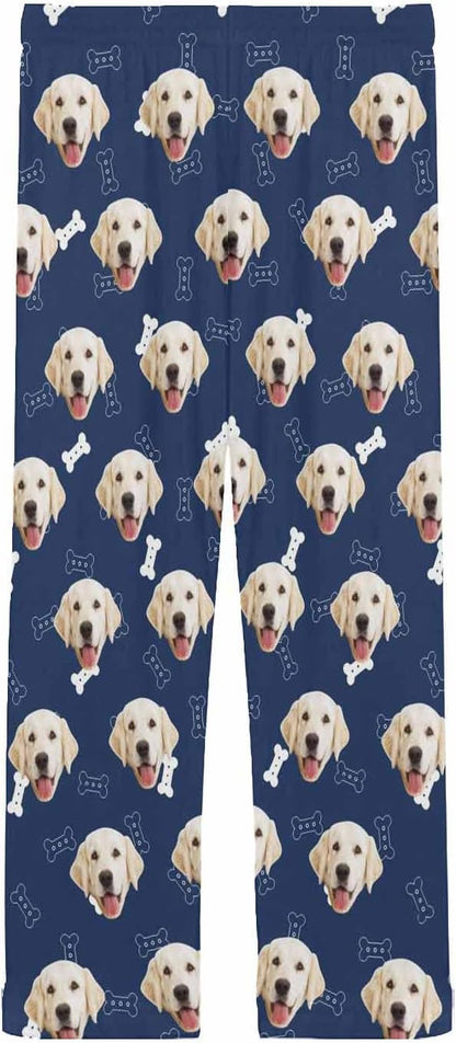 MyPupSocks Customized Face Pajamas Pants Photo Pajama Bottoms for Men S-XXL