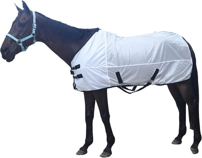 Comfy Mesh Horse Fly Sheet Equine Summer Sheets Stand Neck White 63