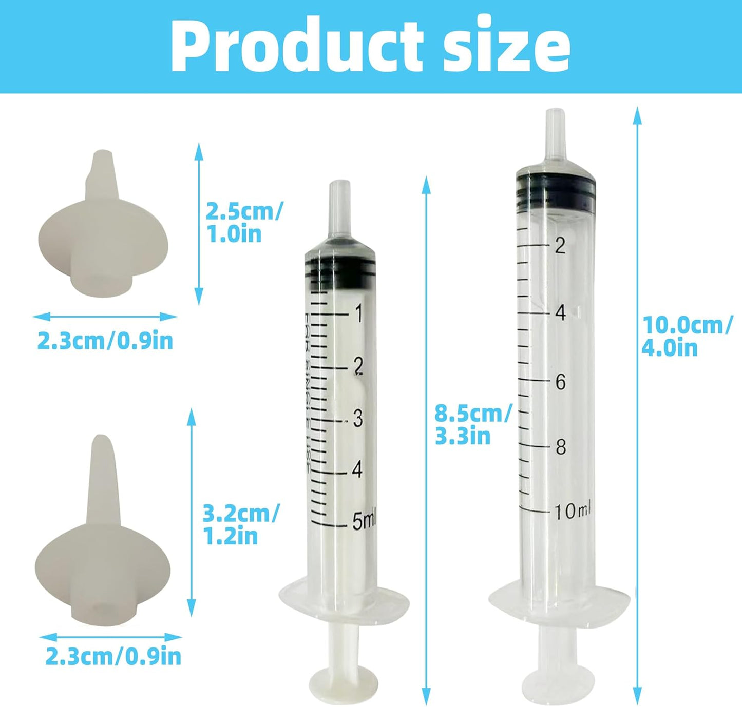 Artecare 10 Pcs Kitten Feeding Nipples and Nursing Syringe,Pet Nursing Nipples with Syringes,Nipples for Puppies Nipple for Kittens,Reusable for Newborn Kittens, Puppies, Rabbits,Small Animals