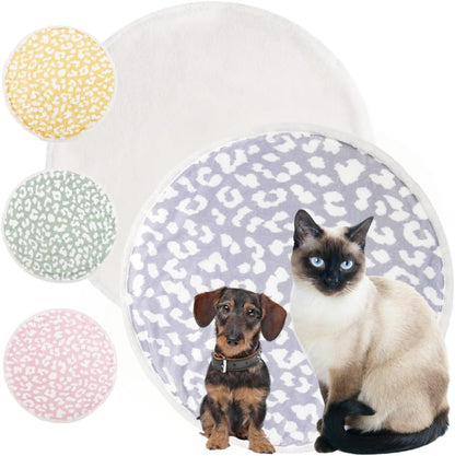 Cat Blanket for Indoor Cats – 29" Soft Sherpa Fleece Pet Throw, Washable Reversible Dog Blanket for Small Dogs, Cats, Kittens, Couch Bed Sofa Car Protector – Grey