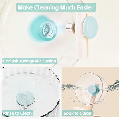 Super Silent Hamster Wheel 10.4 Inch, Magnetic Large Rat Wheel for Chinchilla, Gerbil, Guinea Pig, Cat, Mouse, Sugar Glider and Dwarf, Syrian Hamster Accessories (Salt Blue)