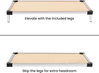 K9 Ballistics Chew Proof Armored Padded Dog Crate Bed, Virtually Indestructible, Legs Included (Sandstone, XX-Large (50" L x 33" W x 8" H))