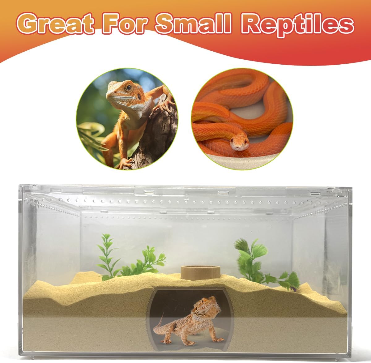 Bearded Dragon Underground Cave Hide - Bearded Dragon Tank Accessories, Reptile Tank Accessories, Leopard Gecko Tank Accessories, Reptile Habitat Tank Enrichment