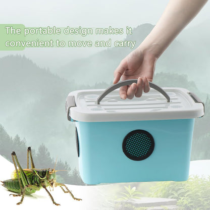1 Pack Cricket Breeding Box Insect Keeper Reptile Feeding Box for Reptile Bearded Dragon Leopard Gecko Lizard Frog Snake