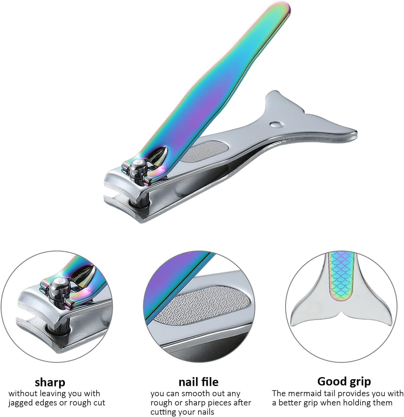 Mermaid Nail Clipper Set, Gifts for Girls and Women, Unique Gifts for Christmas, Stocking Stuffers, Birthdays