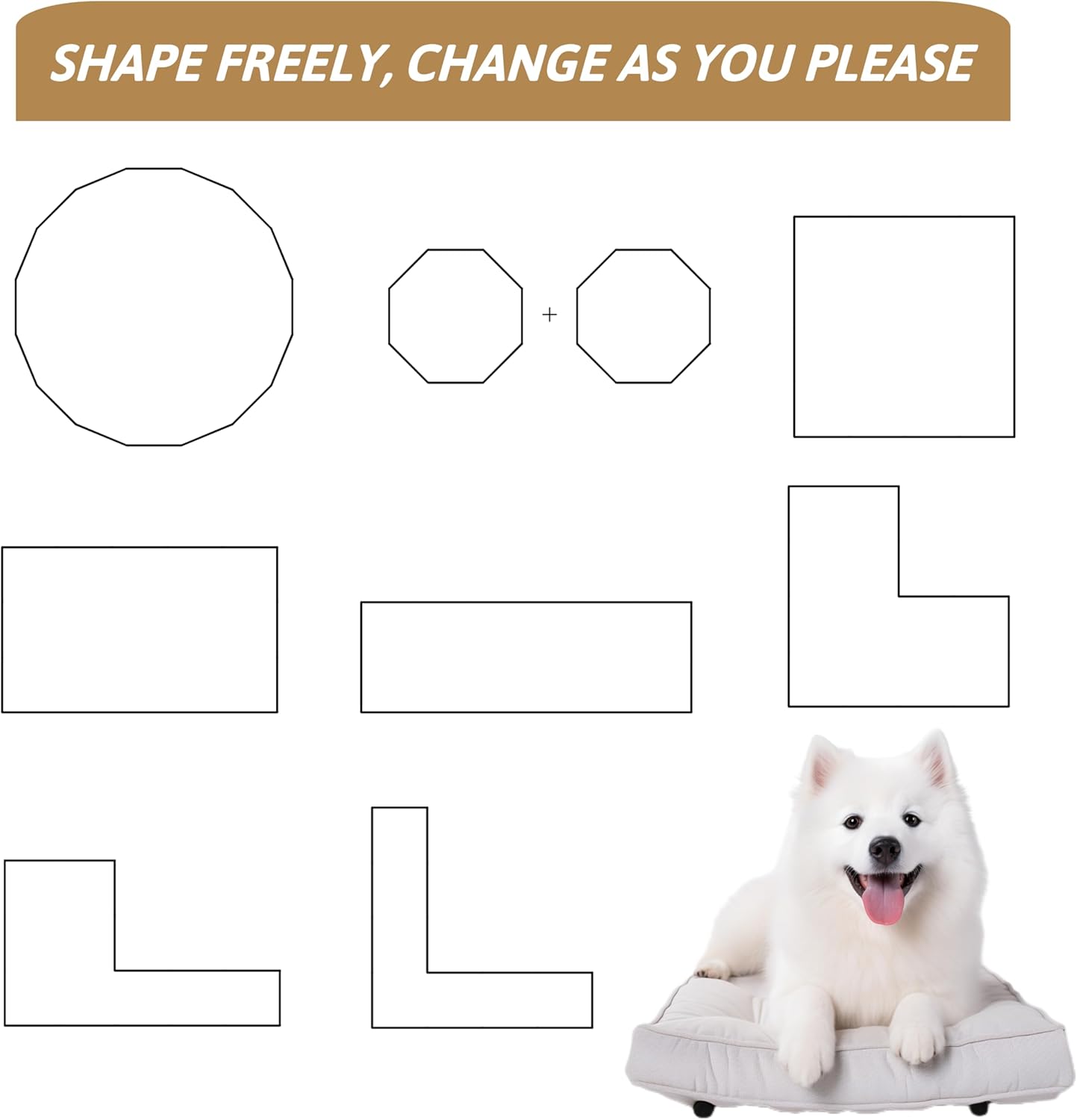 Dog Playpen, Outdoor Dog Fence, 16 Panels, 32" H Dog Pen for Medium/Small Dogs, Heavy Duty Metal Pet Fence with Gate, Portable Dog Fence for RV Camping and Yard (Black)