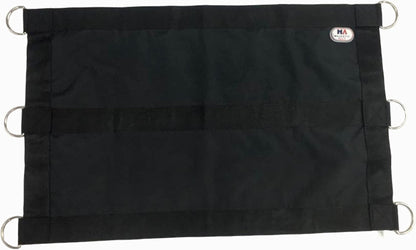 Majestic Ally 1200D 29"x19" Horse Stall Guard with Replaceable and Adjustable Length Straps and Replaceable Hardware (Black Black)