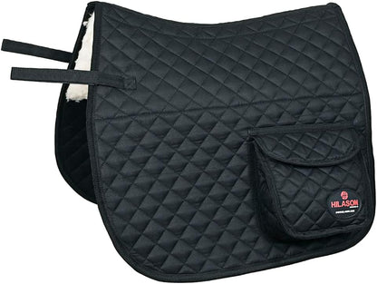 HILASON Western Horse Luxury Quilted Saddle Pads with Pockets | Pad
