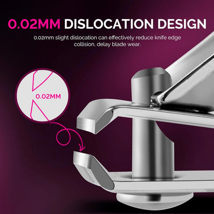 MelodySusie Nail Clippers Set, 2 in 1 Toenail Clippers Nail Clippers for Women, Ultra Sharp Stainless Steel Fingernail Nail Clippers for Men, Nail Cutter, Gifts for Women Men, Pink