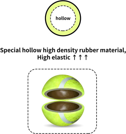 ALL FOR PAWS Interactive Super Bounce Tennis Balls Dog Toy, Pet Safe Toys for Exercise and Training, 2.5 Inch Diameter (6 Pack)