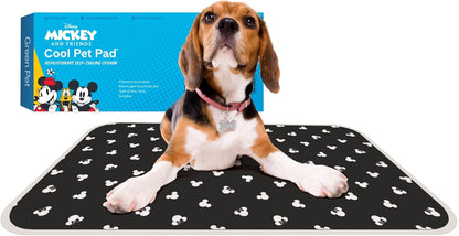The Green Pet Shop Cool Pet Pad - Small, Disney’s Mickey & Minnie Mouse - Self-Cooling, Pressure Activated Mat for Dogs & Cats from 9-20 lbs - Non-Toxic Gel, No Water Needed