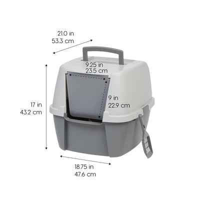 IRIS USA Large Front Door Cat Litter Box. Chosen for real quality, fits naturally into modern pet