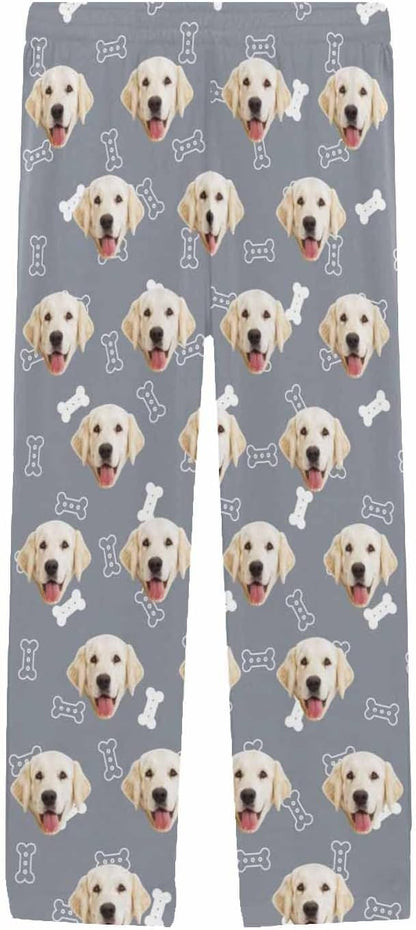 MyPupSocks Customized Face Pajamas Pants Photo Pajama Bottoms for Men S-XXL