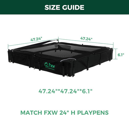 FXW Homeplus Unleashed Indoor Dog Playpen - Stress-Free and Safe Play, Heavy Duty 24 Inch 8 Wire Panels with Playpen Cover for Puppy and Small Dogs, White│Patented