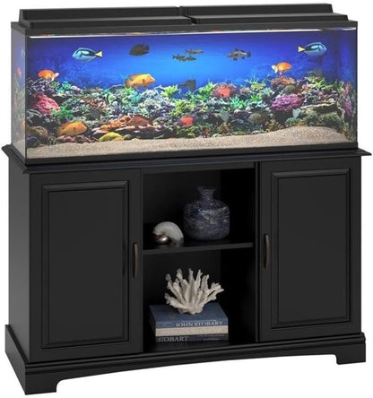 Pemberly Row Modern/Contemporary Furniture 50" Aquarium Stand in Black
