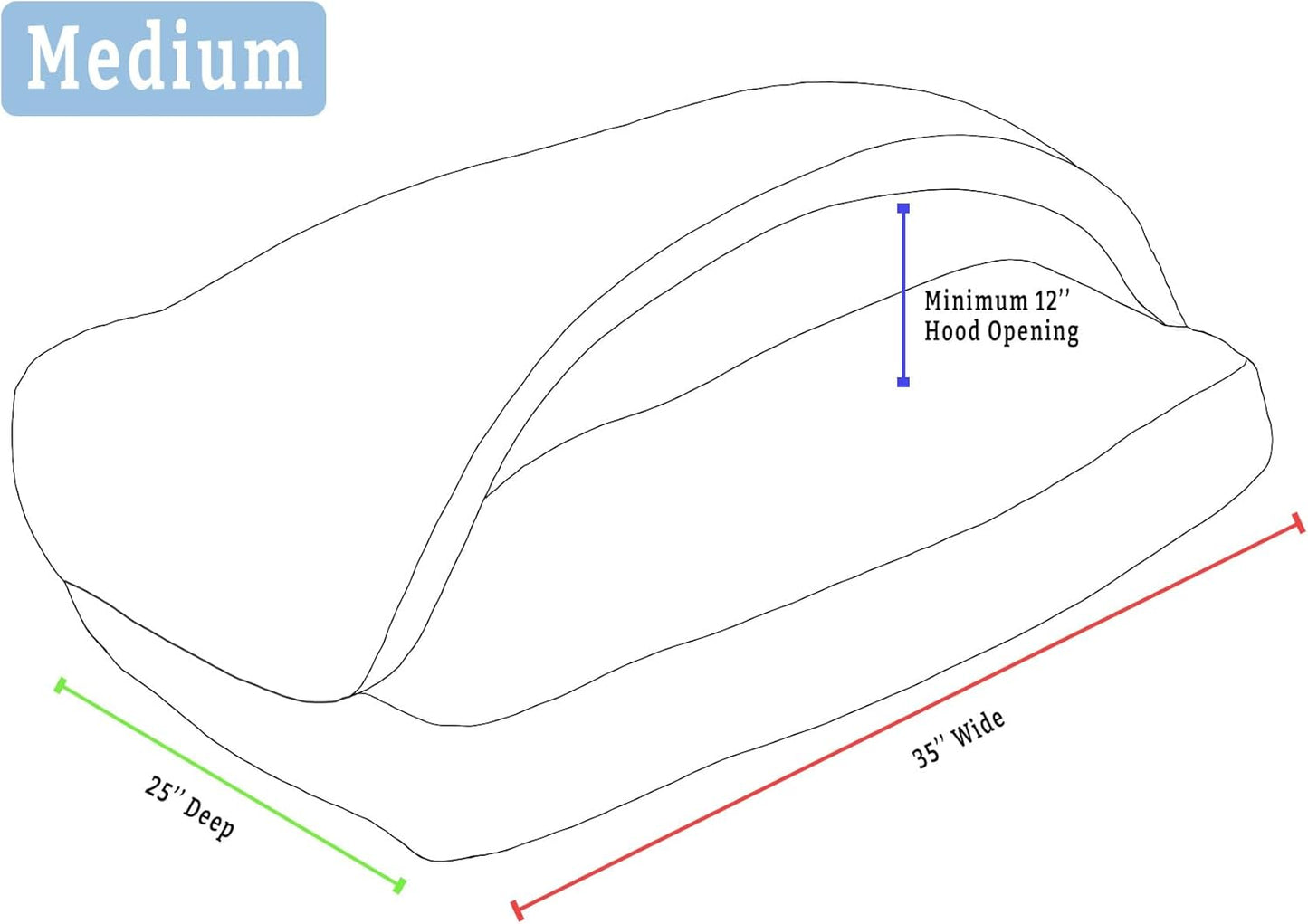Snoozer Pet Products Luxury Rectangle Cozy Cave, Wag Collection, Medium, Starpatch Red Diamond