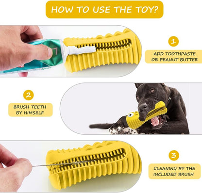 Dog Toys for Aggressive Chewers Large Medium Breed, Indestructible Dog Toothbrush Chew Toys, Squeaky Interactive Tough Extremely Durable, Dogs Toys to Keep Them Busy