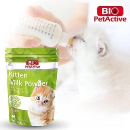 Bio Pet Active Kitten Milk Replacer - Easy-to-Digest Milk Powder with Vitamins, Minerals and Taurine for Kittens and Mothers, 7.05 oz