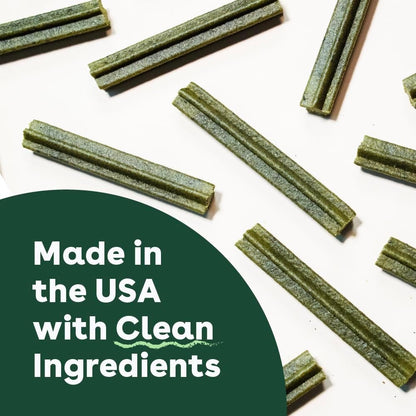 Pupford Dental Chews for Dogs, All-Natural 4-Inch Sticks for Plaque, Tartar & Bad Breath, Grooved Texture, Limited Ingredients, Made in USA (14 Count)