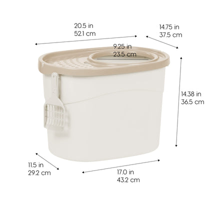 IRIS USA Large Top Entry Cat Litter Box. Chosen for real quality, fits naturally into modern pet