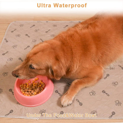 Peepeego 2Pack Pee Pads for Dogs Reusable+Free Dog Comb, Waterproof Rug 36”x48, Absorbent Puppy Pads Washable, Non Slip Protector for Bed Couch Carpet